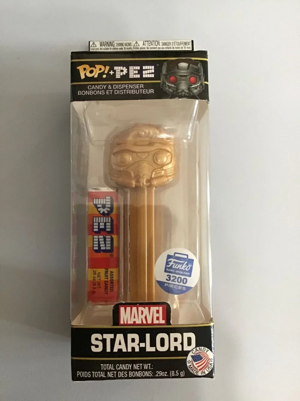 Funko Pop Pez Star Lord Gold Marvel Funko Shop Exclusive 3200 Pieces Collectible